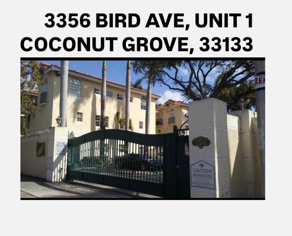 3356 BIRD Avenue 1, Miami, FL 33133