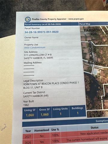 511 LONGFELLOW COURT B, Safety Harbor, FL 34695