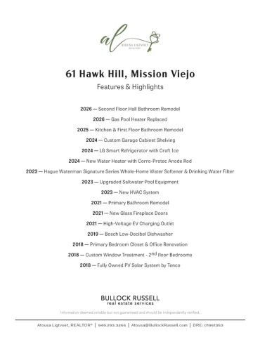 61 Hawk Hill, Mission Viejo, CA 92692