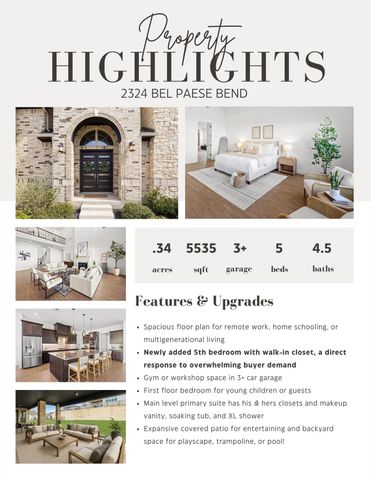 2324 Bel Paese BND, Leander, TX 78641