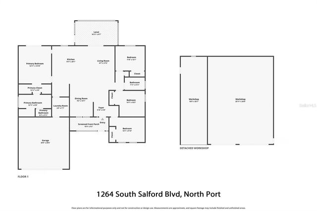 1264 S SALFORD BOULEVARD, North Port, FL 34287
