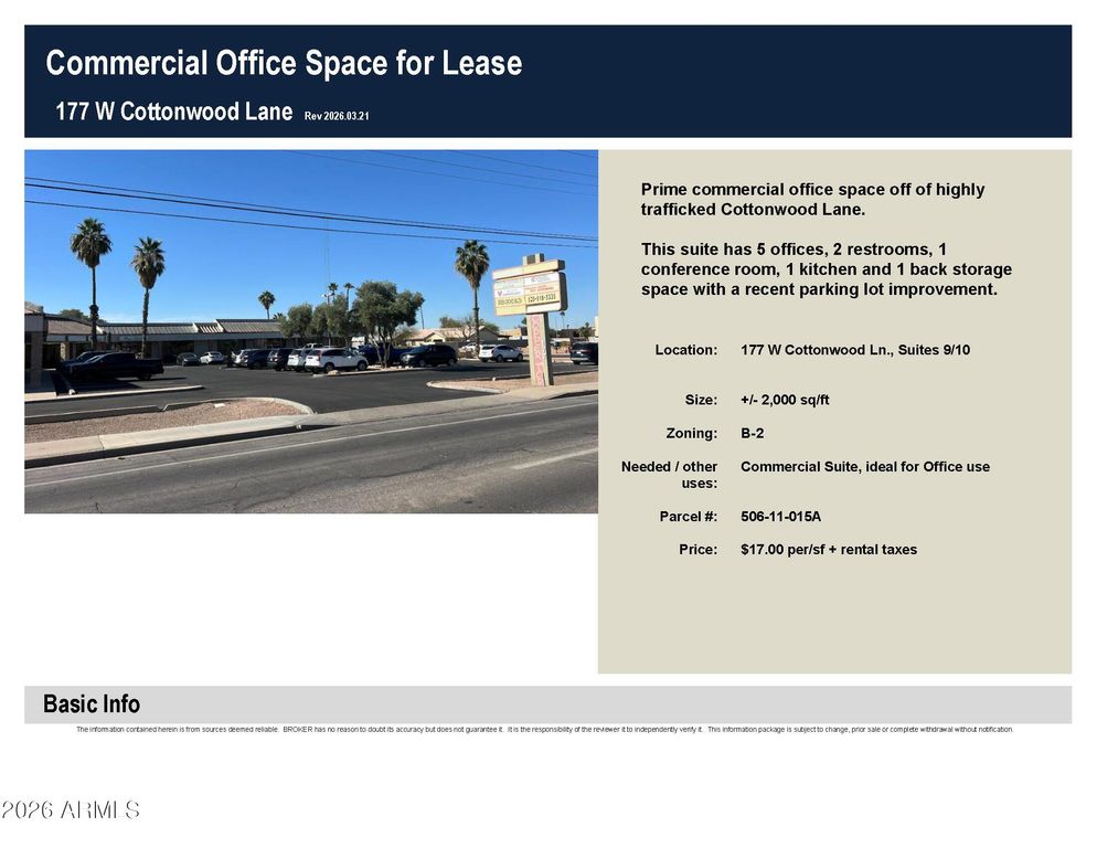177 W COTTONWOOD Lane 9/10, Casa Grande, AZ 85122 — exterior