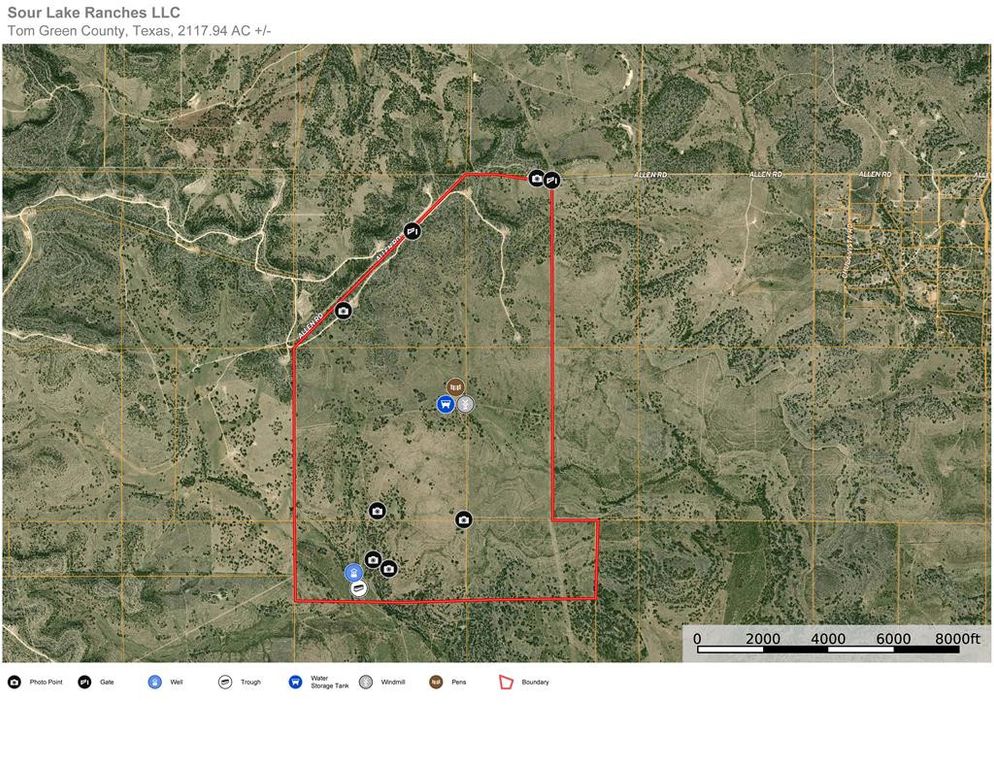 Image 1 of property listing at 0000 Allen Road, Christoval, TX 76935