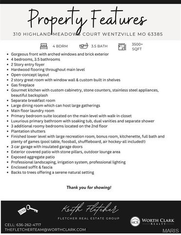 310 Highland Meadows Court, Wentzville, MO 63385