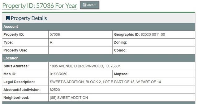 1805 Avenue D, Brownwood, TX 76801