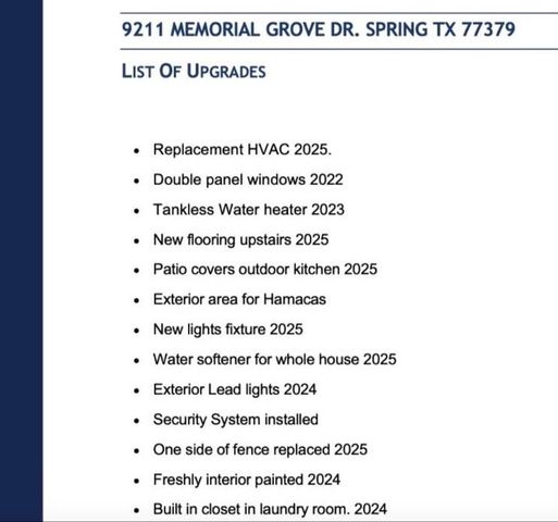 9211 Memorial Grove Drive, Spring, TX 77379