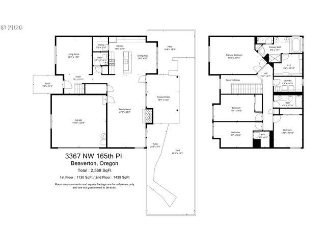 3367 Nw 165TH Pl, Beaverton, OR 97006