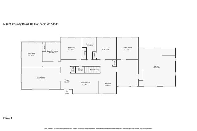 N3421 County KK Road, Hancock, WI 54943