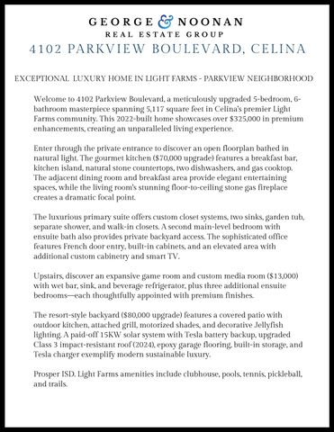 4102 Parkview Boulevard, Celina, TX 75009