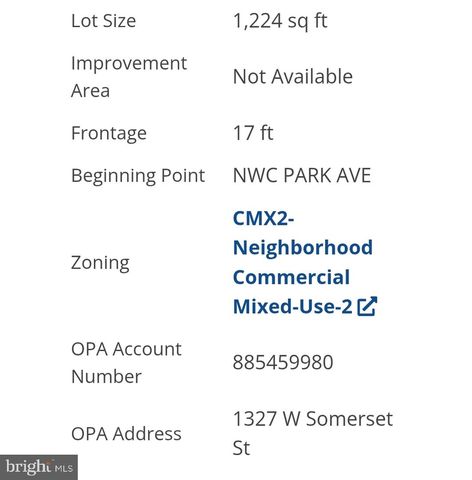 1327 W SOMERSET ST, Philadelphia, PA 19132