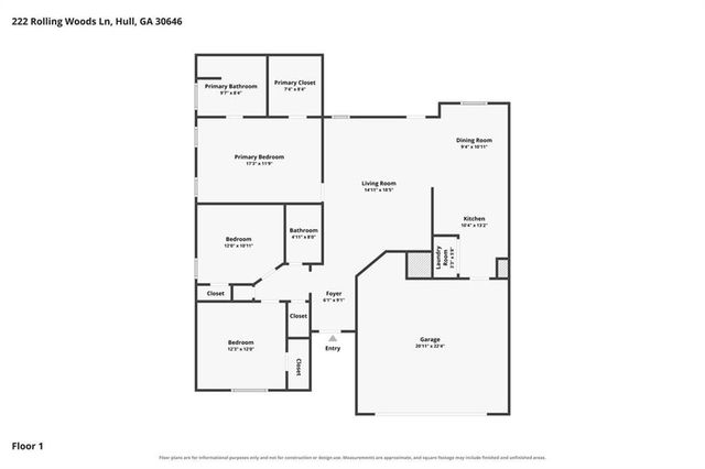 222 Rollingwood Drive, Hull, GA 30646