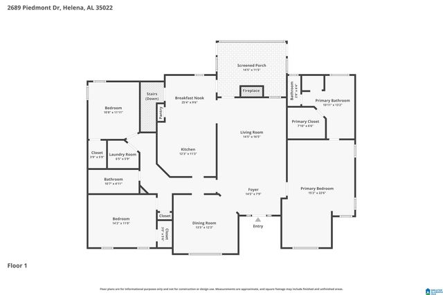2689 PIEDMONT DRIVE, Helena, AL 35022