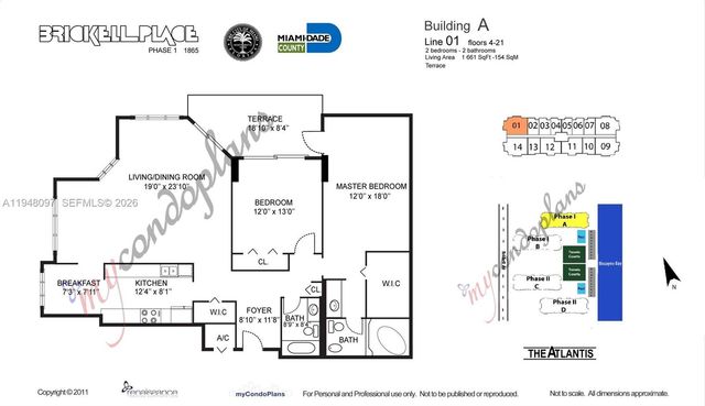 1865 BRICKELL AVENUE 1501, Miami, FL 33129