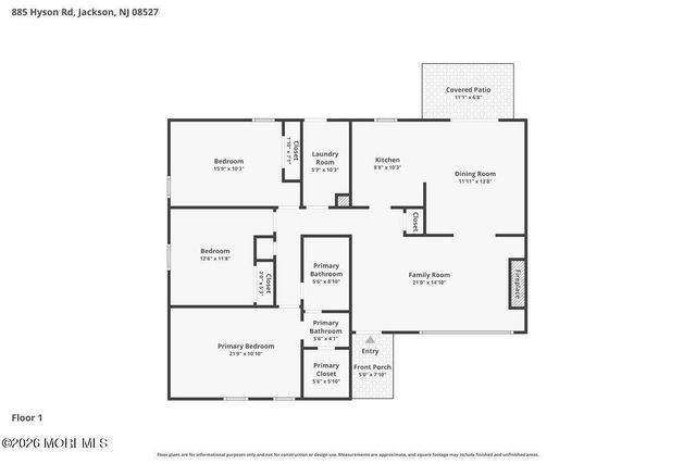 885 Hyson Road, Jackson, NJ 08527