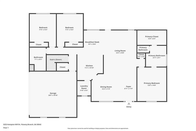5223 HAMPTON MILL DRIVE, Flowery Branch, GA 30542