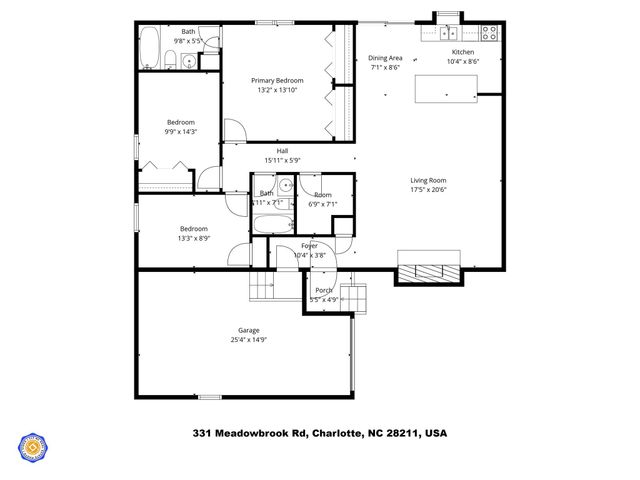331 Meadowbrook Road, Charlotte, NC 28211