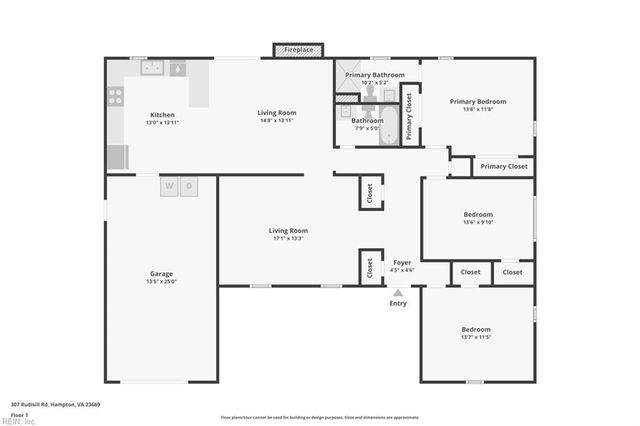 307 Rudisill RD, Hampton, VA 23669