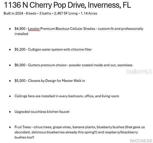 1136 N CHERRY POP DRIVE, Hernando, FL 34442