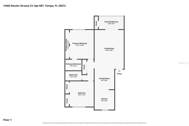 14462 REUTER STRASSE CIRCLE 607, Tampa, FL 33613