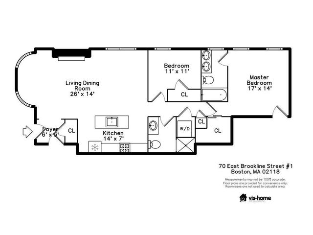 70 East Brookline St. 1, Boston, MA 02118