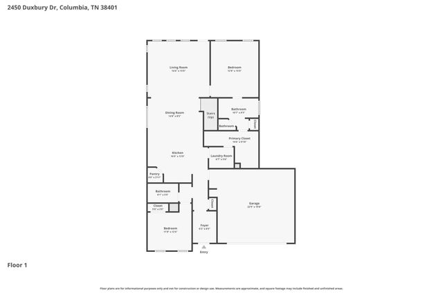 2450 Duxbury Dr, Columbia, TN 38401