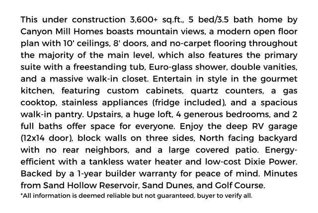 4832 W 2820 S, Hurricane, UT 84737