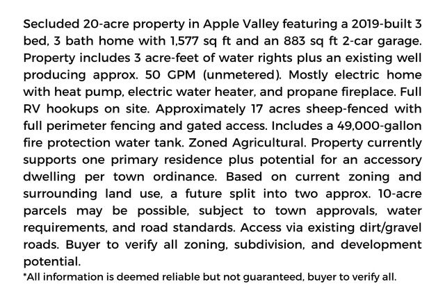 2591 S DESERT DR, Apple Valley, UT 84737