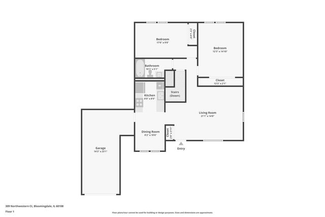 309 Northwestern Court A, Bloomingdale, IL 60108