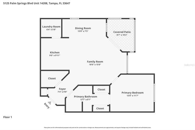 5125 PALM SPRINGS BOULEVARD 14208, Tampa, FL 33647