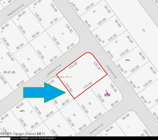 890 Double Lot On Reardon Street SE, Palm Bay, FL 32909