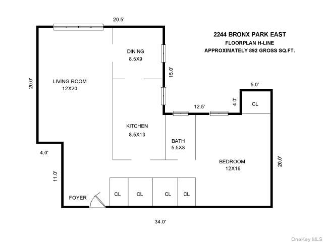 2244 Bronx Park E 1H, Bronx, NY 10467