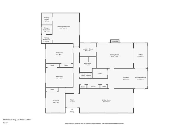 945 Andover Way, Los Altos, CA 94024