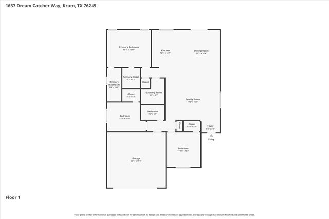 1637 Dream Catcher Way, Krum, TX 76249
