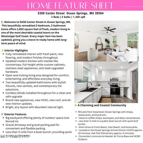 5308 Center Street, Ocean Springs, MS 39564