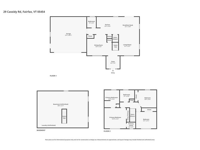 29 Cassidy Road, Fairfax, VT 05454