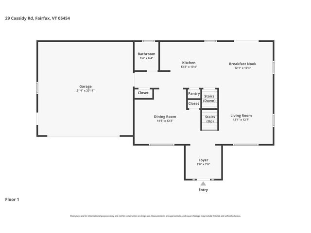 29 Cassidy Road, Fairfax, VT 05454