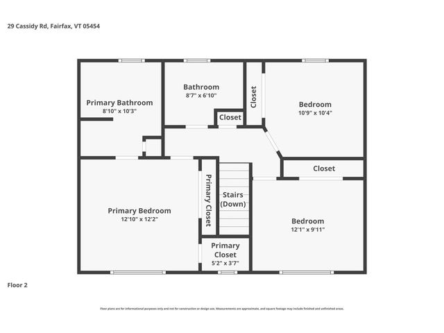 29 Cassidy Road, Fairfax, VT 05454