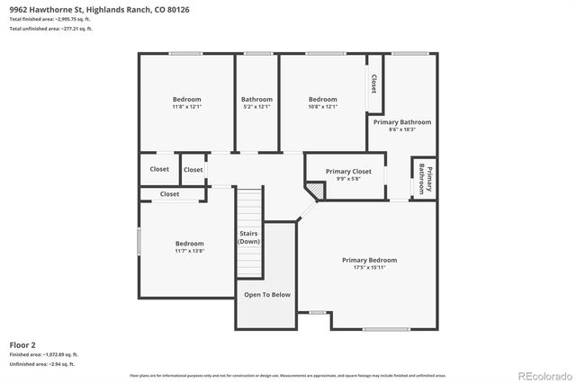 9962 Hawthorne Street, Highlands Ranch, CO 80126