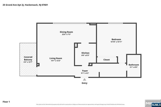 25 Grand Avenue 2J, Hackensack, NJ 07601