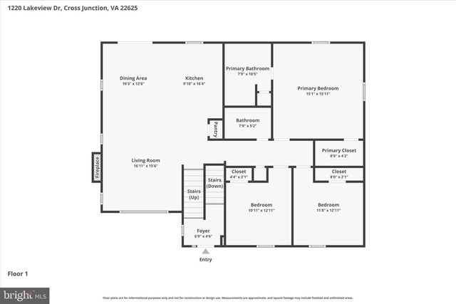 1220 LAKEVIEW DR, Cross Junction, VA 22625