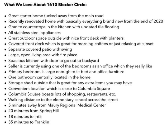 1610 Blocker Cir, Columbia, TN 38401