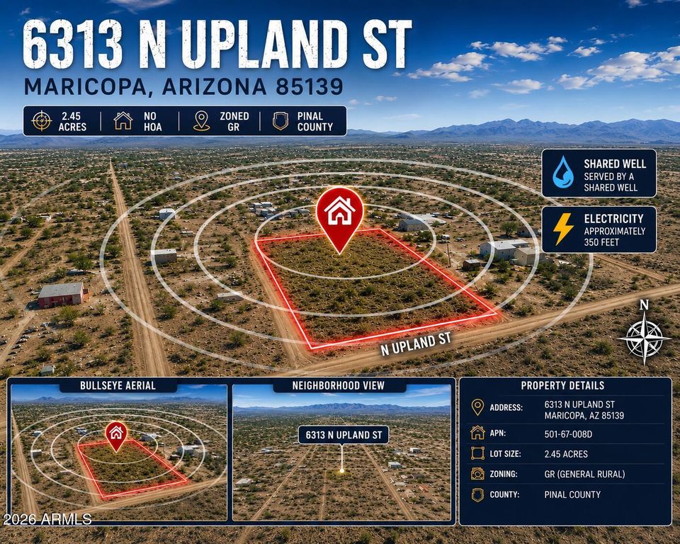 6313 N UPLAND Street -, Maricopa, AZ 85139 — exterior