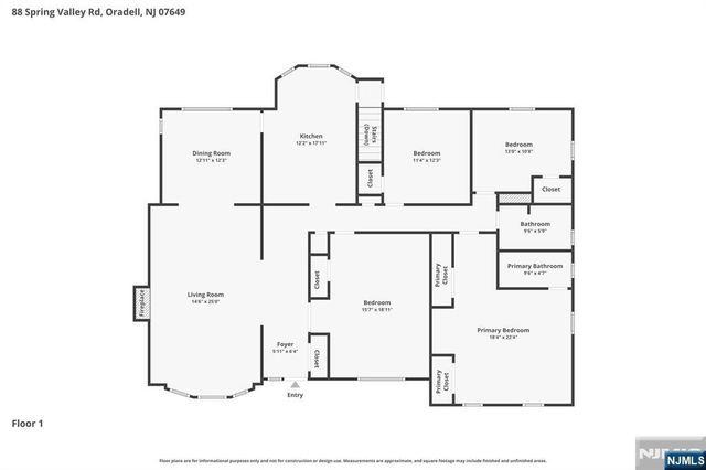88 Spring Valley Road, Oradell, NJ 07649