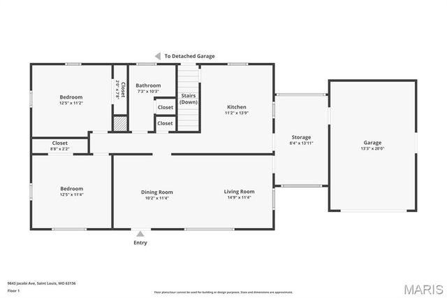 9843 Jacobi Avenue, St Louis, MO 63136