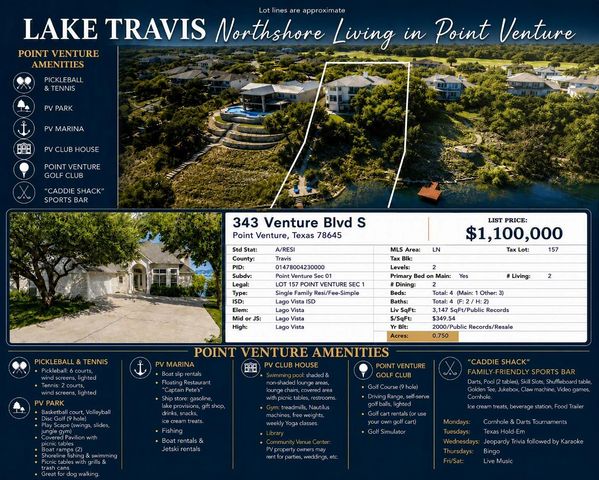343 Venture BLVD S, Point Venture, TX 78645