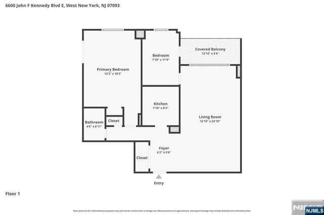 6600 Boulevard E 19H, West New York, NJ 07093