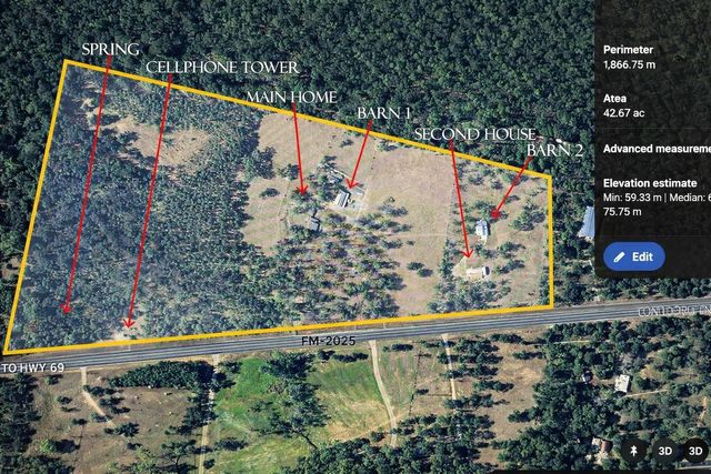 6450 & 6390 Fm-2025, Coldspring, TX 77328