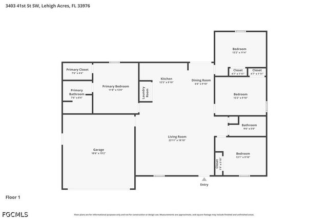 3403 41st ST SW, Lehigh Acres, FL 33976