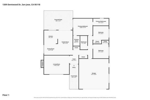 1309 Dentwood Drive, San Jose, CA 95118