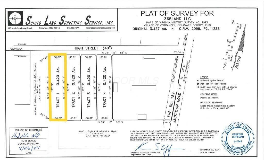 0 E High Street, Tract 1, Ostrander, OH 43061